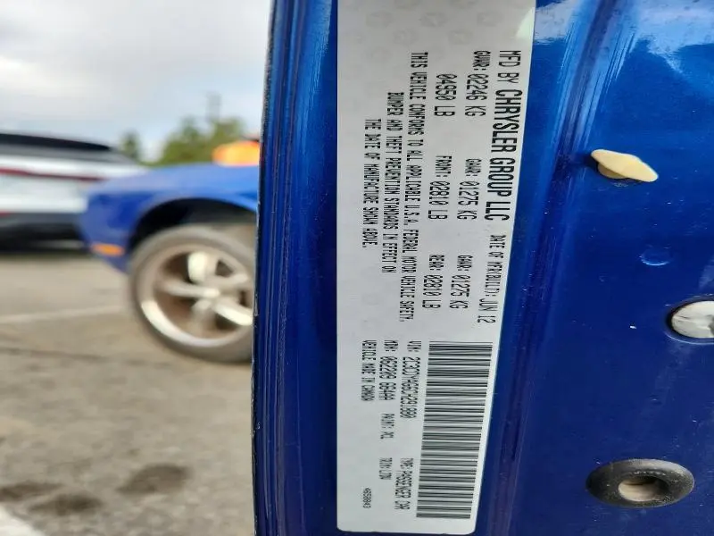 2012 DODGE CHALLENGER SXT  