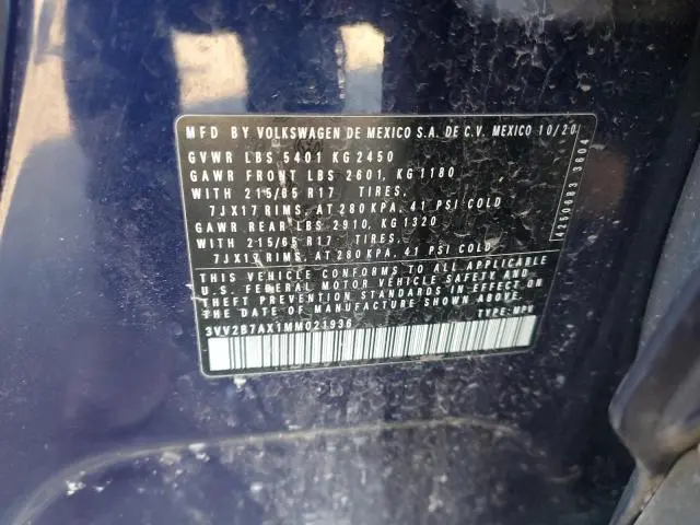 2021 VOLKSWAGEN TIGUAN SE  