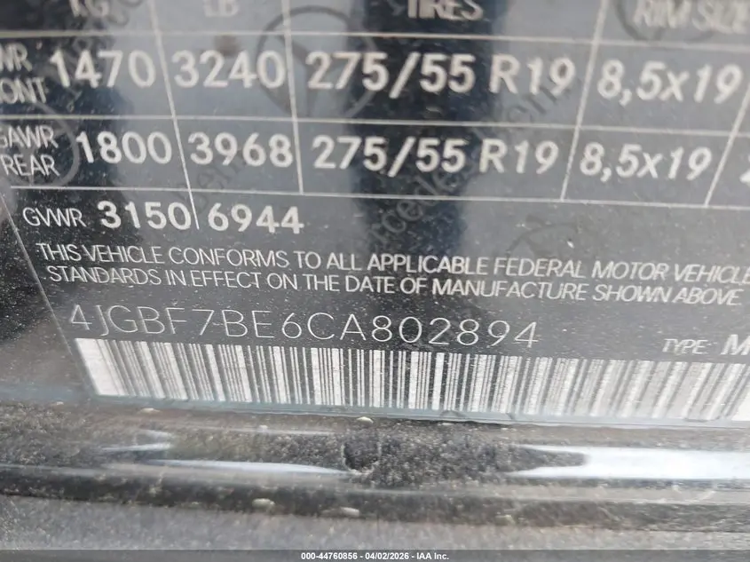 2012 MERCEDES-BENZ GL 450 4MATIC