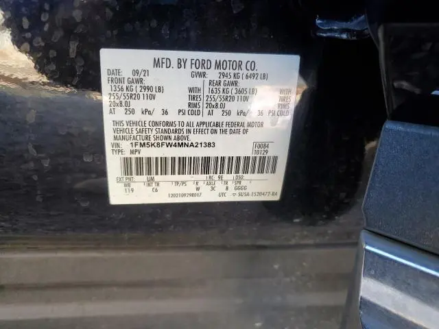 2021 FORD EXPLORER LIMITED  