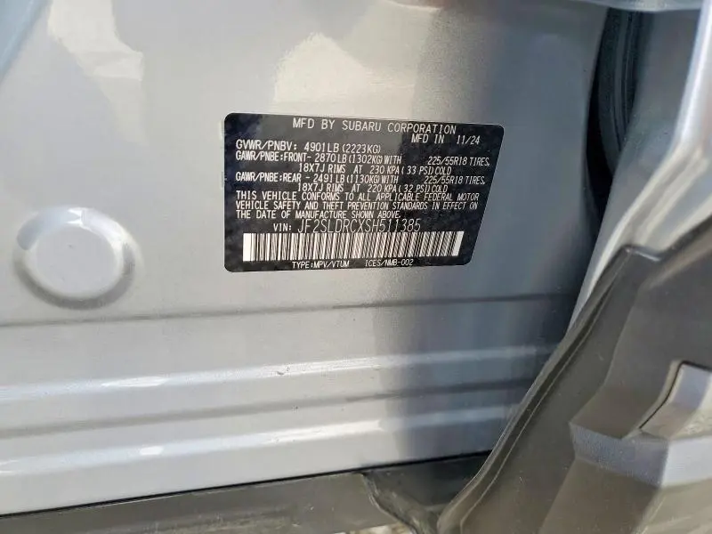 2025 SUBARU FORESTER LIMITED  