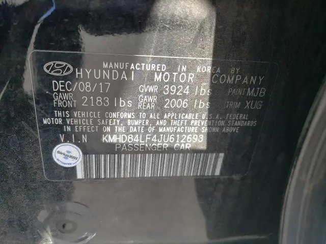 2018 HYUNDAI ELANTRA SEL  