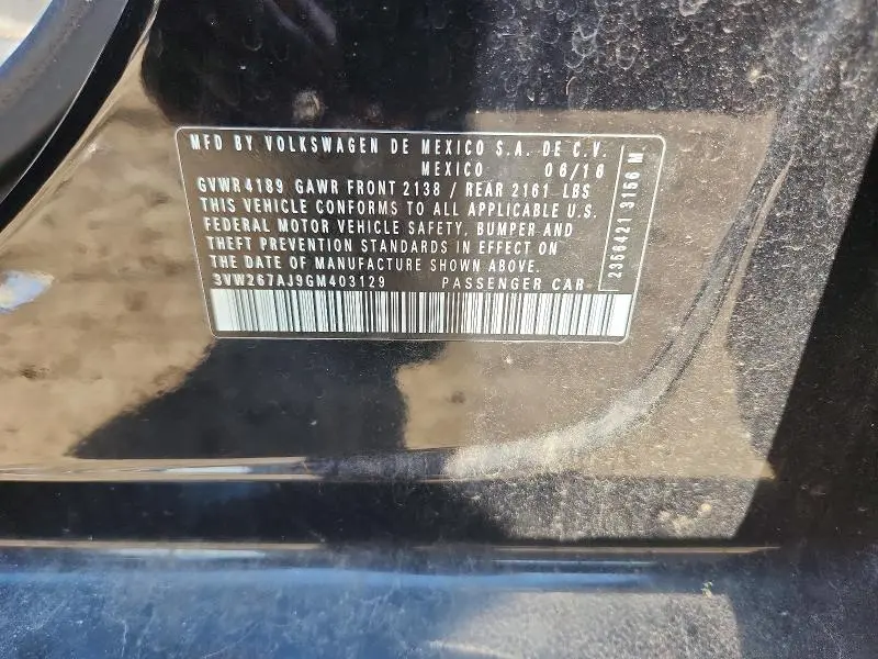 2016 VOLKSWAGEN JETTA S  