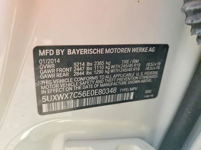 2014 BMW X3 XDRIVE35I  