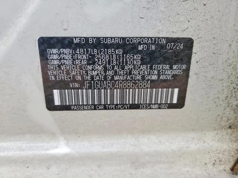 2024 SUBARU IMPREZA   