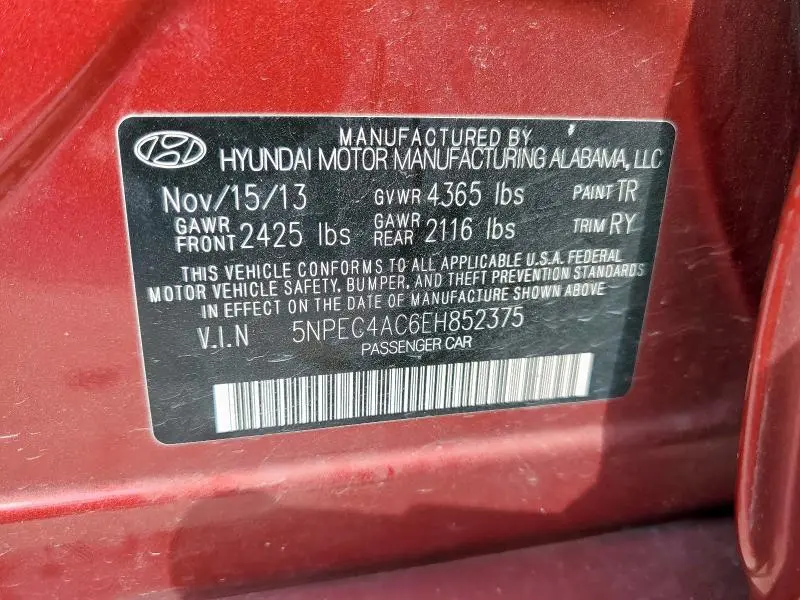 2014 HYUNDAI SONATA SE  