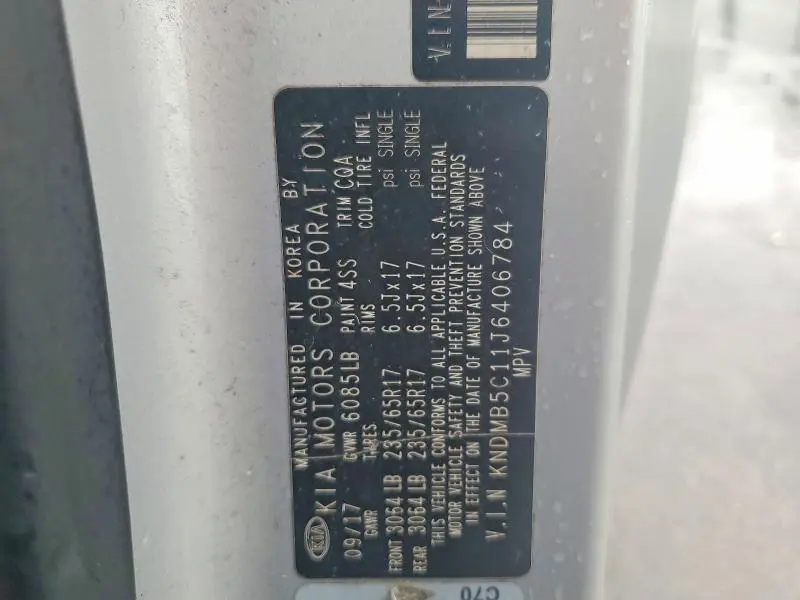 2018 KIA SEDONA LX  