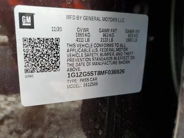 2021 CHEVROLET MALIBU RS  