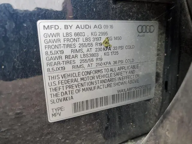 2017 AUDI Q7 PREMIUM PLUS  