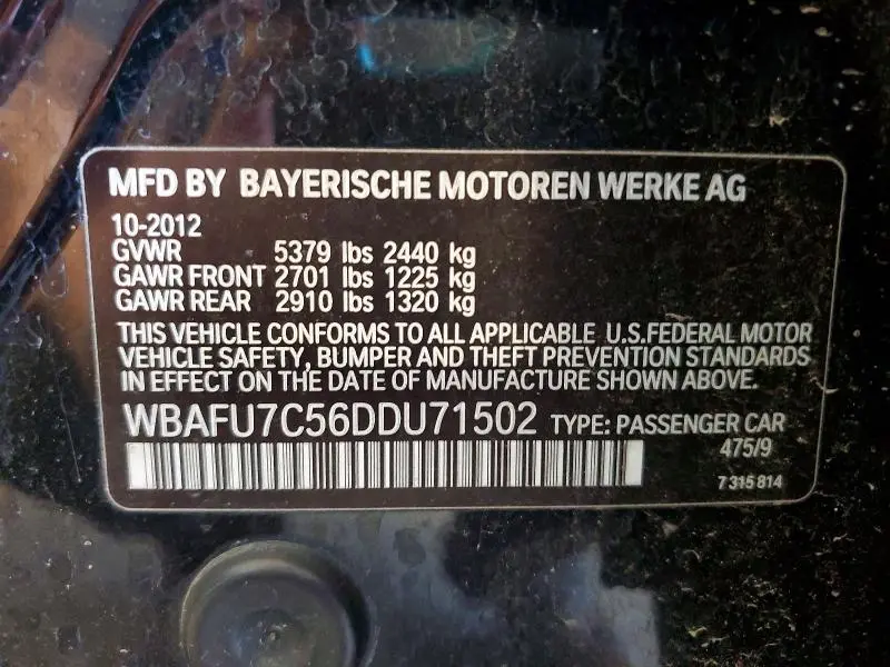 2013 BMW 535 XI  