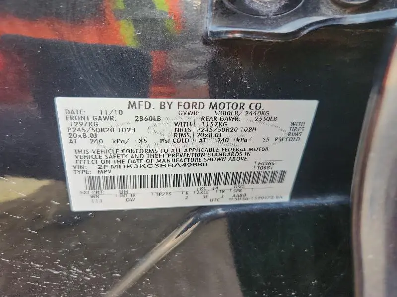 2011 FORD EDGE LIMITED  