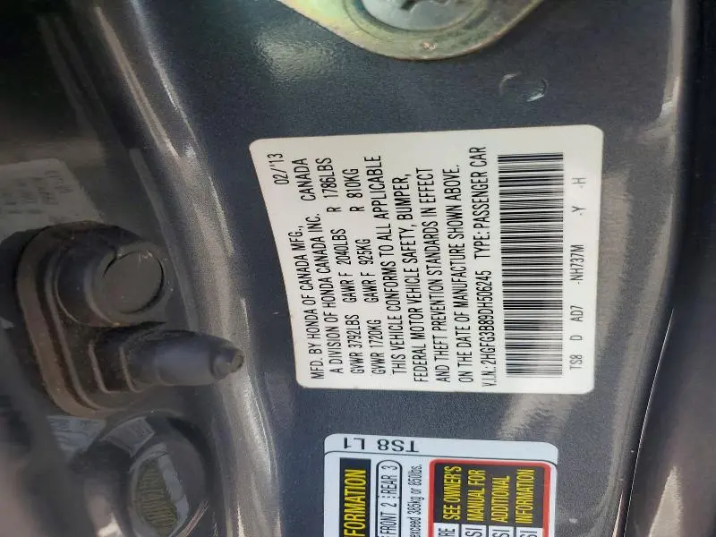 2013 HONDA CIVIC EX  