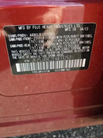 2014 SUBARU FORESTER 2.5I LIMITED  