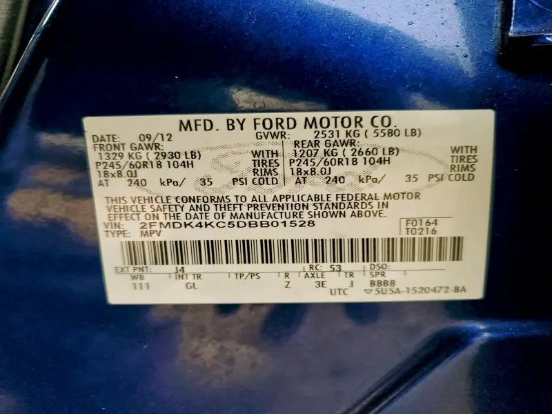 2013 FORD EDGE LIMITED  