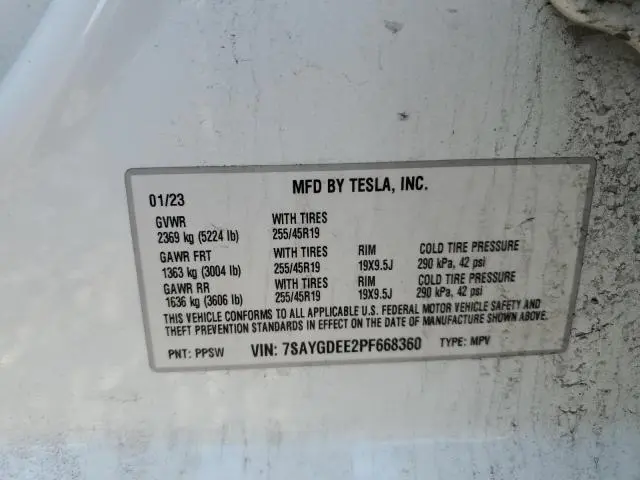 2023 TESLA MODEL Y 
