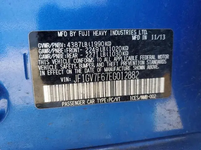 2014 SUBARU IMPREZA WRX