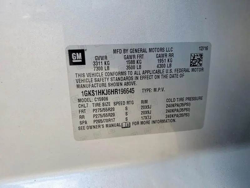 2017 GMC YUKON XL DENALI  