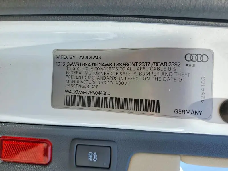 2017 AUDI A4 ULTRA PREMIUM  