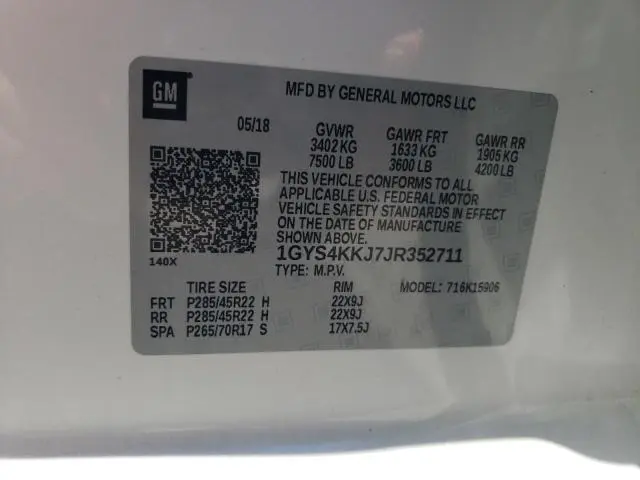 2018 CADILLAC ESCALADE ESV PLATINUM  