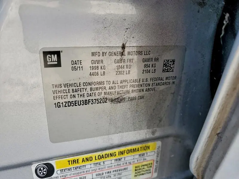 2011 CHEVROLET MALIBU 2LT  