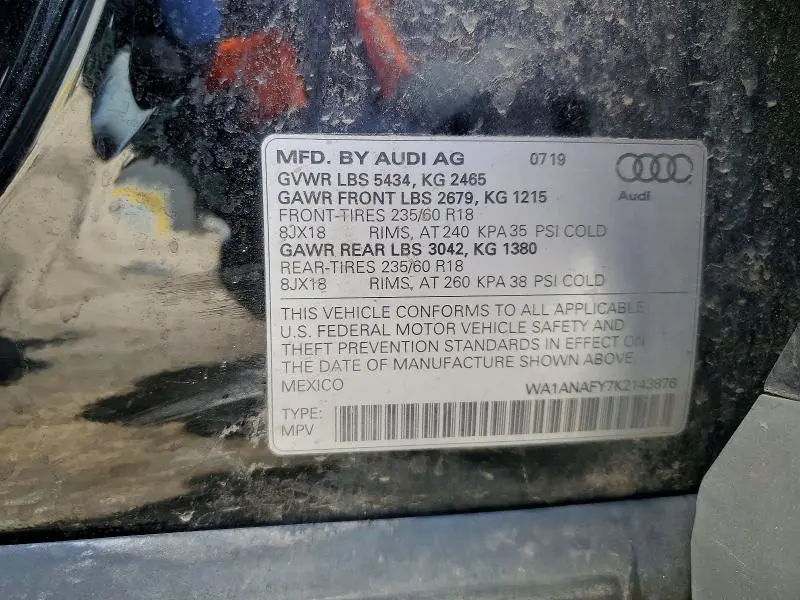 2019 AUDI Q5 PREMIUM  