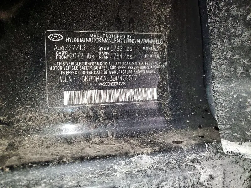 2013 HYUNDAI ELANTRA GLS  