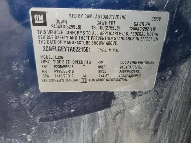 2010 CHEVROLET EQUINOX LTZ  