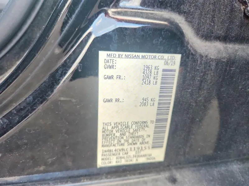 2020 NISSAN ALTIMA SR  