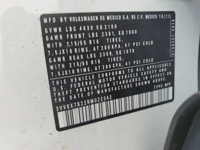 2024 VOLKSWAGEN TAOS S  