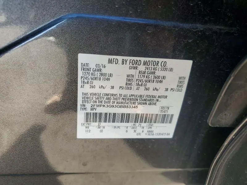 2016 FORD EDGE SE  