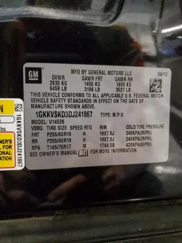 2013 GMC ACADIA SLT-2  
