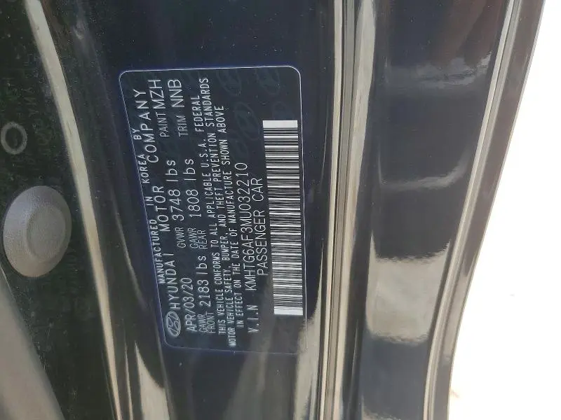 2021 HYUNDAI VELOSTER 2.0L  