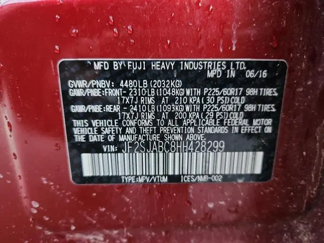 2017 SUBARU FORESTER 2.5I  