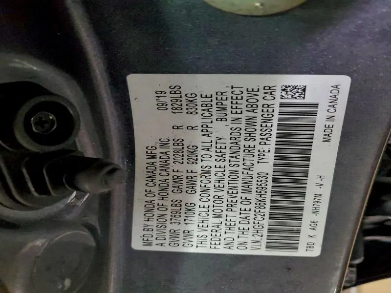 2019 HONDA CIVIC SPORT  