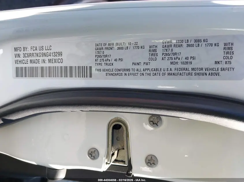 2022 RAM 1500 CLASSIC TRADESMAN  4X4 5'7 BOX