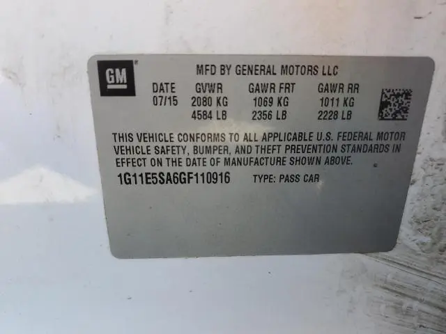 2016 CHEVROLET MALIBU LIMITED LTZ  
