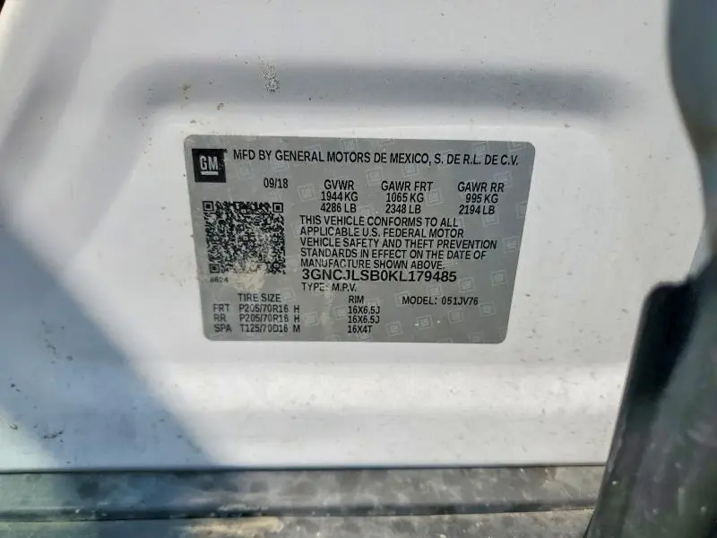 2019 CHEVROLET TRAX 1LT  