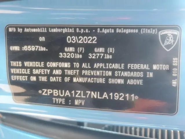 2022 LAMBORGHINI URUS   