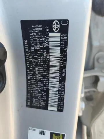 2020 TOYOTA COROLLA LE