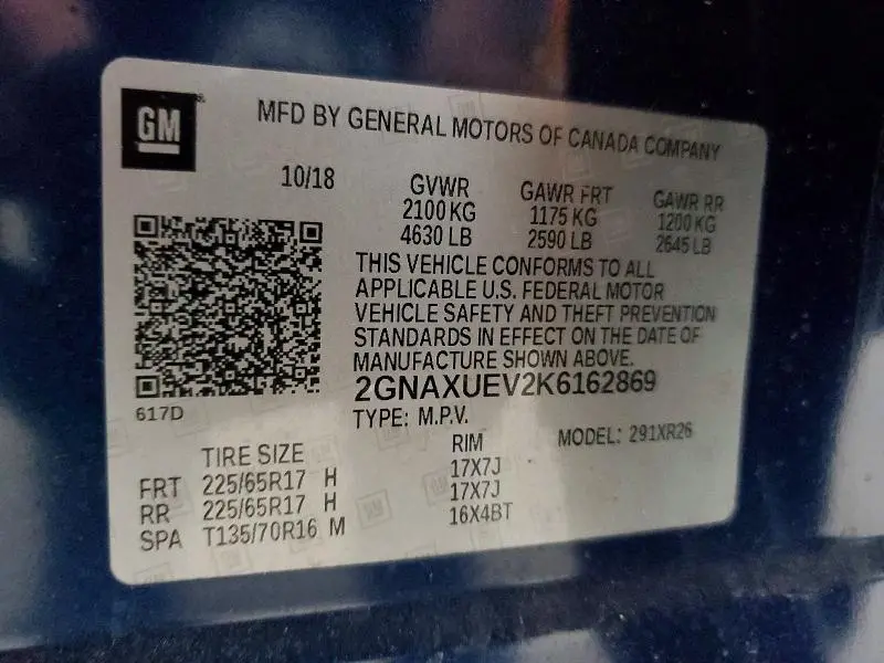 2019 CHEVROLET EQUINOX LT  