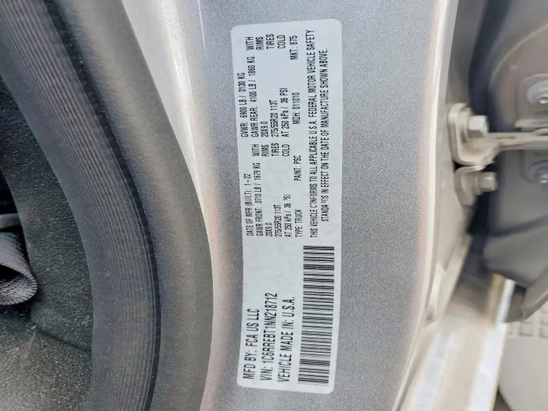 2022 RAM 1500   