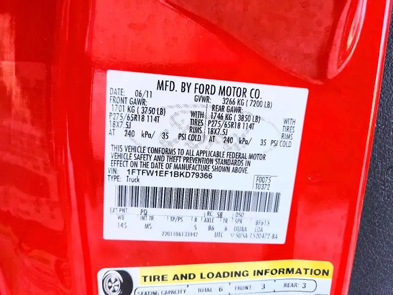 2011 FORD F150 SUPERCREW  