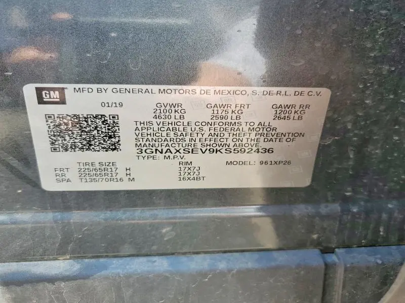 2019 CHEVROLET EQUINOX LS  