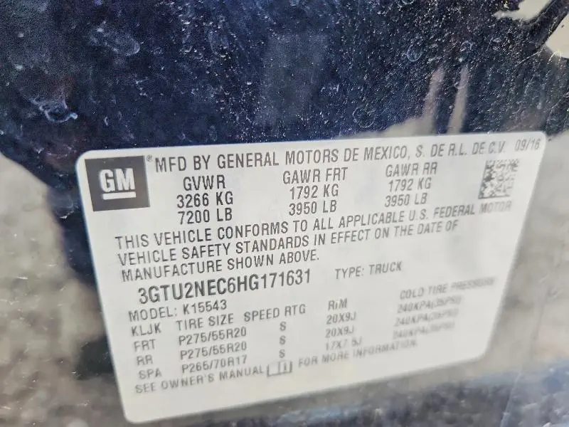 2017 GMC SIERRA K1500 SLT  