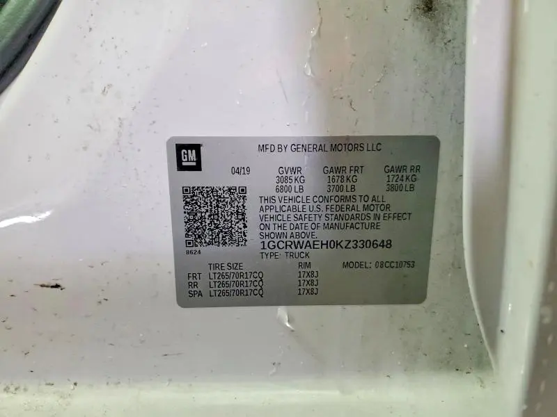 2019 CHEVROLET SILVERADO C1500  