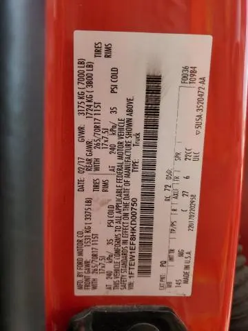 2017 FORD F150 SUPERCREW  