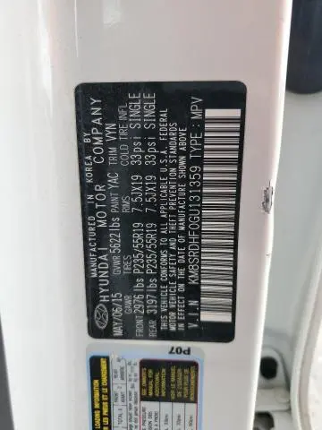 2016 HYUNDAI SANTA FE SE ULTIMATE