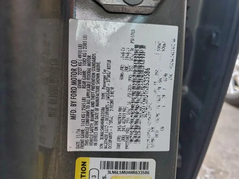 2017 LINCOLN MKZ HYBRID RESERVE  