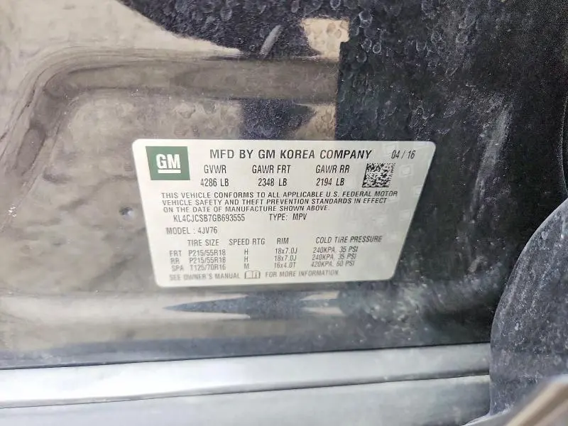 2016 BUICK ENCORE   