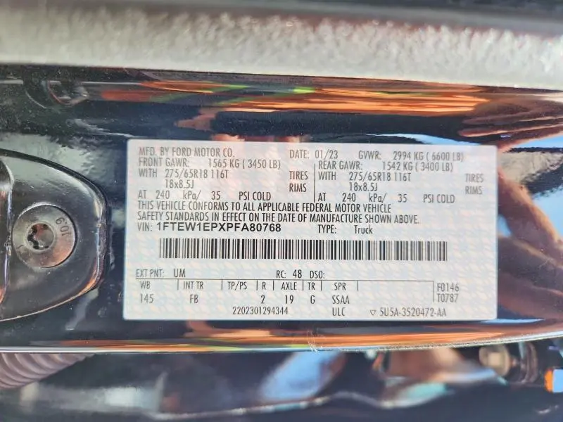 2023 FORD F150 SUPERCREW  